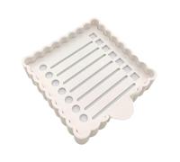YsXoWiui Porta Foglietti Adesivi Dispenser per Foglietti Organizzatore Da Scrivania E Porta Bloc-notes con Modello per Disegno Incluso Adatto per Lavoro Uffici, Bianco