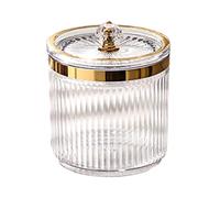 YsXoWiui Porta Tamponi per Il Trucco con Coperchio, Scatola Portaoggetti per Il Trucco Da Banco, chiaro