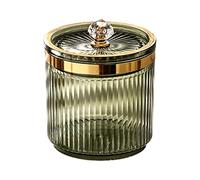 YsXoWiui Porta Tamponi per Il Trucco con Coperchio, Scatola Portaoggetti per Il Trucco Da Banco, VERDE