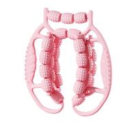 YsXoWiui Rullo da Massaggio Massaggiatore per Gambe Pinza per Cosce Strumento Muscolare con 29 Ruote per Massaggio Profondo Adatto per Rilassamento Quotidiano, Rosa
