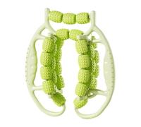 YsXoWiui Rullo da Massaggio Massaggiatore per Gambe Pinza per Cosce Strumento Muscolare con 29 Ruote per Massaggio Profondo Adatto per Rilassamento Quotidiano, Verde