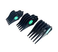 YsXoWiui Set di 3 Pettini per Rifinitore Da Barba, Pettine Guida per Il Taglio Dei Capelli, Realizzato in Materiale Resistente, Scorre Agevolmente tra I, Nero