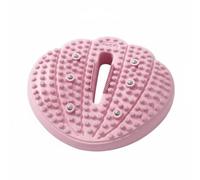 YsXoWiui Silicone Foot Massager Cuscino Massaggiante Piedi Pedana Agopressione Dispositivo Benessere Base Antiscivolo con Cuscino Gonfiabile Ergonomico Adatto a Ufficio Palestra Casa, Rosa