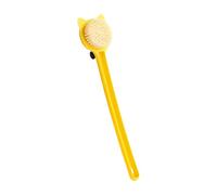 YsXoWiui Spazzola Da Bagno Spazzola Esfoliante Lavaschiena Spazzola Da Doccia con Setole Morbide per Massaggio E Manico Lungo Adatta per Uso a Secco O Umido in, Giallo
