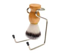 YsXoWiui Spazzola per Barba Da Uomo con Supporto per La Cura Della Barba, Setole Morbide in Nylon, Kit 2 in 1