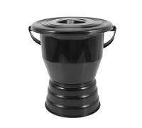YsXoWiui Spittoon Manico E Coperchio Vaso Notte Spesso Portatile Urinale Donna Uomo Materiale PP Superficie Liscia Facile da Trasportare Adatto Badanti Casa, Nero