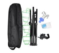 YsXoWiui Supporto per Sacca Da Infusione Pieghevole E Portatile 4 Ganci in Acciaio Altezza Regolabile Fino a 155cm Ideale per Assistenza Sanitaria E Viaggi, con La Sirena a Uncino