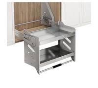 YSXXIAN Mobiletto Estraibile a 2 Ripiani, Robusto, con Ripiani scorrevoli per Cucina e Bagno, salvaspazio, Ideale Come Porta spezie e pensile a Parete, Un Colore - 564x280x520mm