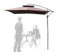 YSXXIAN Ombrellone a Braccio Laterale da Esterno, 2,5 m, Resistente al Vento, Ideale per Patio, Cortile, Piscina, Giardino e terrazza, Colore Bianco. Perfetto per proteggersi dal Sole e Rilassarsi.