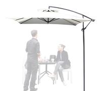 YSXXIAN Ombrellone a Braccio Laterale da Esterno, 2,5 m, Resistente al Vento, Ideale per Patio, Cortile, Piscina, Giardino e terrazza, Colore Bianco. Perfetto per proteggersi dal Sole e Rilassarsi.