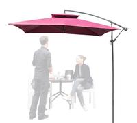 YSXXIAN Ombrellone a Braccio Laterale da Esterno, 2,5 m, Resistente al Vento, Ideale per Patio, Cortile, Piscina, Giardino e terrazza, Colore Bianco. Perfetto per proteggersi dal Sole e Rilassarsi.