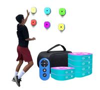 YSXXIAN React Training Lights, Lampada Agile a 8 LED con Telecomando, 4 tonalità e Colori per velocità, riflessi, coordinazione Occhio-Mano, Fitness per Basket e Calcio.