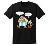 YSYJWMD Asterix & Obelix Argument Tee for Men Men's T-Shirt Black XL
