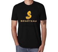 YSYJWMD Beneteau French Sailboat Fishing Black T Shirt Men's Tops Tee Black L
