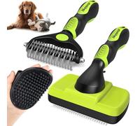 YSYONBOE Spazzola per Cani/Gatti Pelo Lungo e Pelo Corto, Autopulente Spazzola Morbida per Gatti, Cardatore per Cani e Gatti, Pettine a Rastrello a Doppio Lato per Rimuovere i peli, Pettinare Grovigli