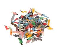 Ysyqkn 100 Pezzi Figure Persone Miniatura Modelli Plastica Dipinta Dettagliata Arte Manuale Bambini Adulti Posture Varie Adatti a Plastico Regalo Casa, 1:200
