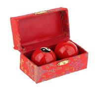 Ysyqkn 2 Palline Baoding per Esercizi Manuali, Massaggio Rilassante, Design Classico, Consigliate per Tutte Le età, Adatte per Casa, Ufficio E Viaggi, Pettegolezzo Rosso