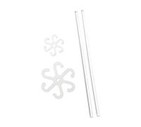 Ysyqkn 2 Pezzi di di Supporto per Piante, Bastoncini di Supporto per Piante in Acrilico con Ganci per Fiori, Cortile, Interni Ed Esterni, Piante in Vaso
