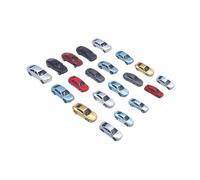 Ysyqkn 20 Pezzi Modellini Auto Miniatura Veicoli Dipinti Diecast Accessori Realistici per Tavolo Sabbia Architettura Adatti a Scenari Ferroviari Paesaggi col, 1 87