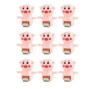 Ysyqkn 6 Pezzi Tracciato Animale Giocattolo Scivolo Veicolo Set Figure Accessori PVC Senza Spigoli Adatto per Bambini Bagno Scuola Gioco in Casa, 9 Pezzi di Maiale