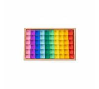 Ysyqkn Acrylic Block Cubo Lucente Educativo Supporto Scoperta Sensoriale Miglioramento Coordinazione attività di Costruzione Adatto a Bambini Classe Spazi Interni, 60 PC Alta Trasp