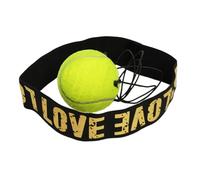 Ysyqkn Boxing Ball Set con Headband Regolabile Cordino Elastico Pallina Allenamento Materiale PU E Gomma Funzione Miglioramento Coordinazione Mano, Pallina da Tennis da 60 g