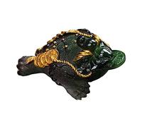 Ysyqkn Decorazione per Il tè a Forma di Animale: Statuetta di Rospo Che Cambia Colore, Statuetta di Rana Kung Fu, Statua di Rana Portafortuna Cinese Feng Shu, Verde L