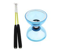 Ysyqkn Diabolo Cinese Antico, Gioco di Abilità con 3 Cuscinetti a Sfera, Regalo per Feste per Bambini E Adulti, Blu, 12 Centimetri