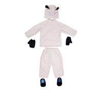 Ysyqkn Kids Sheep Costume per Bambini Abito Pecora con Cappuccio Guanti Copriscarpe Comodo da Indossare Adatto per attività in Asilo Spettacolo, XXL