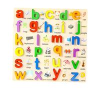 Ysyqkn Puzzle in Legno, Gioco Educativo di Assemblaggio per Lo Sviluppo delle capacità Cognitive, Adatto alla Scuola E alle attività Familiari, Lettere minuscole