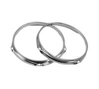 Ysyqkn Set di 2 Cerchi per Batteria con Tiranti, Anelli per Batteria Robusti E Professionali, Metallo di Ricambio per Batteria, Cerchio Battente Dec, come descritto, 14 Pollici 6 Buche