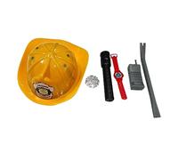 Ysyqkn Set di 6 Pezzi con Casco da Pompiere per Bambini, Ideale per Giochi di Ruolo, Realizzato in Pratico Materiale PP E Adatto per Spettacoli, Fotografie E, Giallo