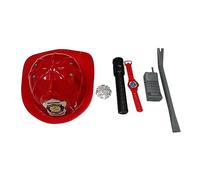 Ysyqkn Set di 6 Pezzi con Casco da Pompiere per Bambini, Ideale per Giochi di Ruolo, Realizzato in Pratico Materiale PP E Adatto per Spettacoli, Fotografie E, Rosso