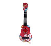 Ysyqkn Ukulele Giocattolo per Bambini, Mini Ukulele 17 Pollici, Giocattolo Educativo per Bambini Dai 3 Anni in Su (età Prescolare), Rosso
