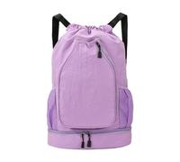 Ysyqkn Zaino da Basket con Scomparti Laterali di Facile Accesso, Scomparto Separato per Le Scarpe, Resistente Poliestere Oxford, Adatto per Il Basket, Viola