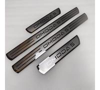 YSYYDS 4 Pezzi Adesivi per Battitacco Acciaio Inossidabile Batticalcagno Porta Auto per CHERY OMODA 5 2022 2023 2024, Protezione Battitacco Auto, Protezioni per Davanzali per Porte Automobile