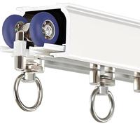 YSZBD Binari per Tende in Lega di Alluminio, binari per Tende da Esterno, sistemi di binari montati a Parete con rulli silenziosi, Adatti per camere da Letto e Camper(White,6.6m)