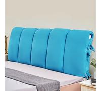YSZBD Cuscini per Testata Letto con Lacci Cuscino per Testata Letto Sfoderabile Copri Testiera del Letto Matrimoniale Imbottita Cuscini Schienale Letto Matrimoniale(#Blu,180x60cm)