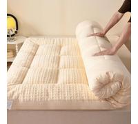 YSZBD Futon Pieghevole Una Piazza E Mezza Materasso da Pavimento Arrotolabile Topper Materasso Matrimoniale Morbido Peluche Comodo Soffice(#1,160x200cm)