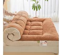 YSZBD Futon Pieghevole Una Piazza E Mezza Materasso da Pavimento Arrotolabile Topper Materasso Matrimoniale Morbido Peluche Comodo Soffice(#5,150x200cm)
