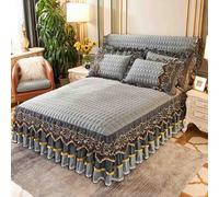 YSZBD Gonna da Letto Elasticizzata Avvolgente Matrimoniale Mantovana Giroletto Matrimoniale Elastica Vestiletto Matrimoniale/Singolo(b3,150x200cm)