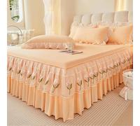 YSZBD Gonna da Letto Elasticizzata Avvolgente Matrimoniale Mantovana Giroletto Matrimoniale Elastica Vestiletto Matrimoniale/Singolo(a2,180x200cm)