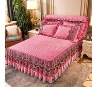 YSZBD Gonna da Letto Elasticizzata Avvolgente Matrimoniale Mantovana Giroletto Matrimoniale Elastica Vestiletto Matrimoniale/Singolo(b1,150x200cm)