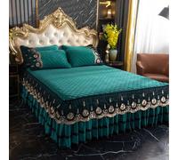 YSZBD Gonna da Letto Elasticizzata Avvolgente Matrimoniale Vestiletto Singolo Colorato Mantovana Giroletto Balze Elasticizzate Copri Materasso(a7,200x220cm)