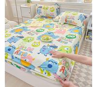 YSZBD Spannbetttuch Bettlaken Baumwolle Spannbettlaken 90x200cm SpannbetttüCher Fitted Sheet Cotton Größe und Farbe WäHlbar(#5,pillowcaseX2)