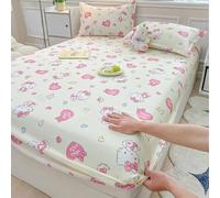 YSZBD Spannbetttuch Bettlaken Baumwolle Spannbettlaken 90x200cm SpannbetttüCher Fitted Sheet Cotton Größe und Farbe WäHlbar(#34,pillowcaseX2)