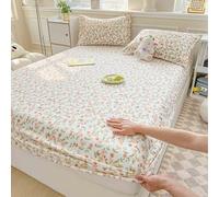 YSZBD Spannbetttuch Bettlaken Baumwolle Spannbettlaken 90x200cm SpannbetttüCher Fitted Sheet Cotton Größe und Farbe WäHlbar(#14,pillowcaseX2)