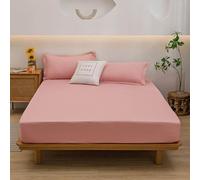 YSZBD Spannbetttuch Bettlaken Baumwolle Spannbettlaken 90x200cm SpannbetttüCher Fitted Sheet Cotton Größe und Farbe WäHlbar(#28,pillowcaseX2)