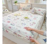 YSZBD Spannbetttuch Bettlaken Baumwolle Spannbettlaken 90x200cm SpannbetttüCher Fitted Sheet Cotton Größe und Farbe WäHlbar(#17,pillowcaseX2)