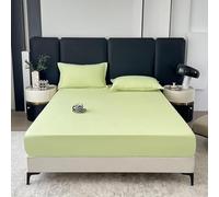 YSZBD Spannbetttuch Bettlaken Baumwolle Spannbettlaken 90x200cm SpannbetttüCher Fitted Sheet Cotton Größe und Farbe WäHlbar(#6,pillowcaseX2)